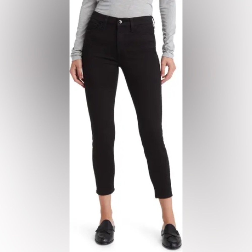Jen7 7 for all Mankind petite ankle skinny black jeans size 12 women